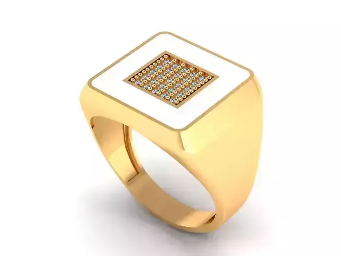 Enamel Men Ring 04