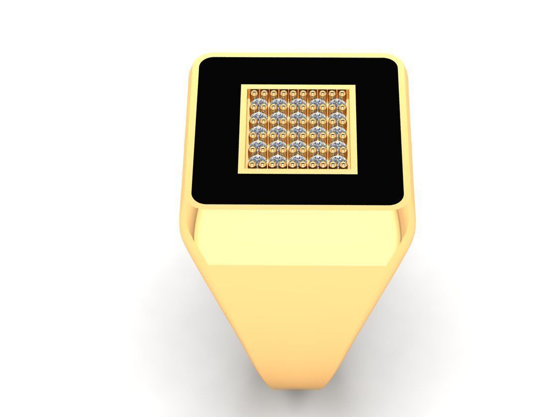 Enamel Men Ring 04 3D print model_3