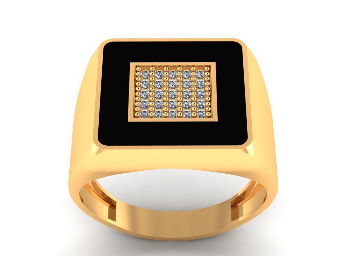 Enamel Men Ring 04 3D print model_2