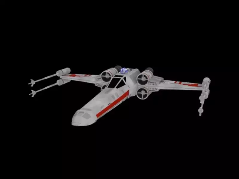 X-wing star wars fighter 3D model_0