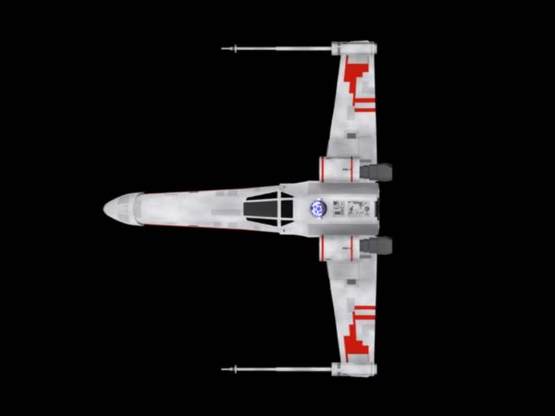 X-wing star wars fighter 3D model_1
