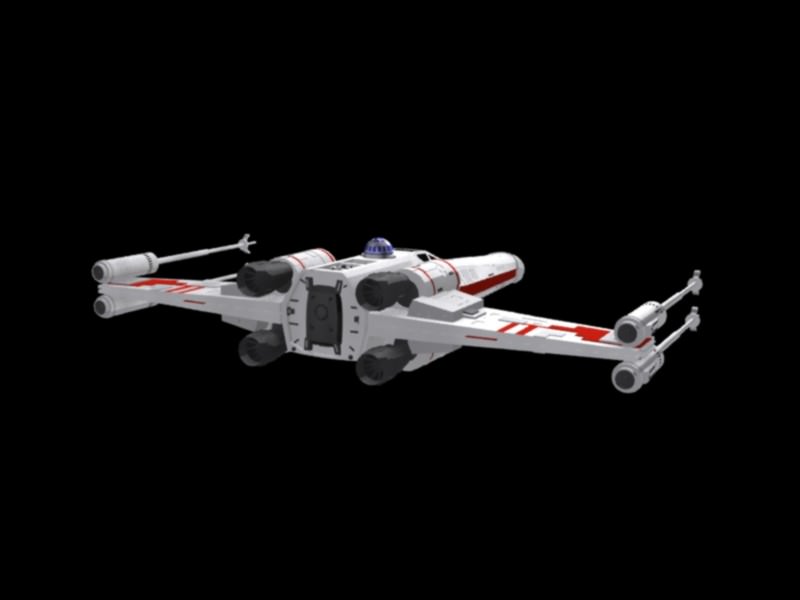 X-wing star wars fighter 3D model_2