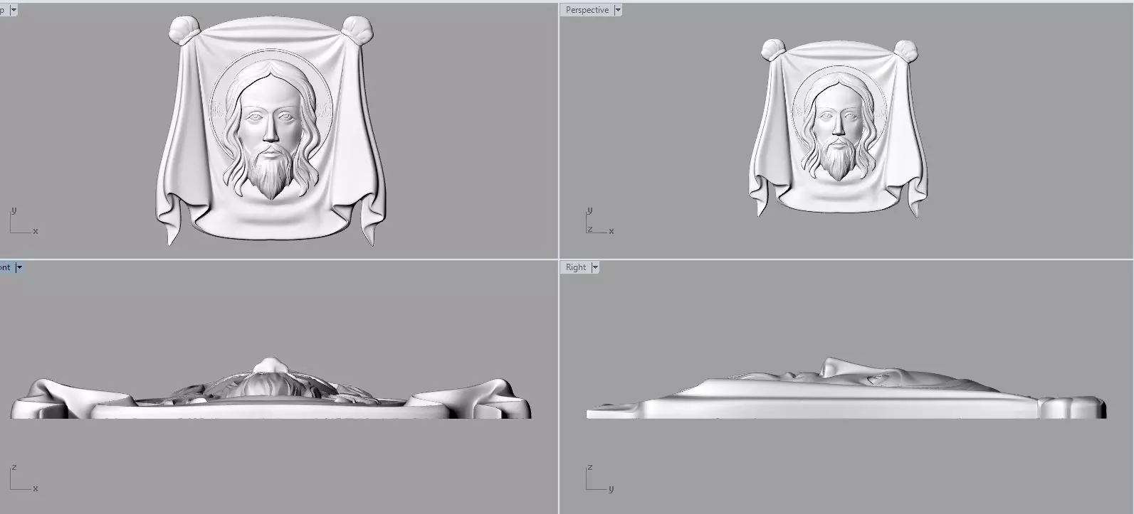 jesus pendent  3D print model_0