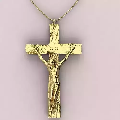 Jesus with cross pendent