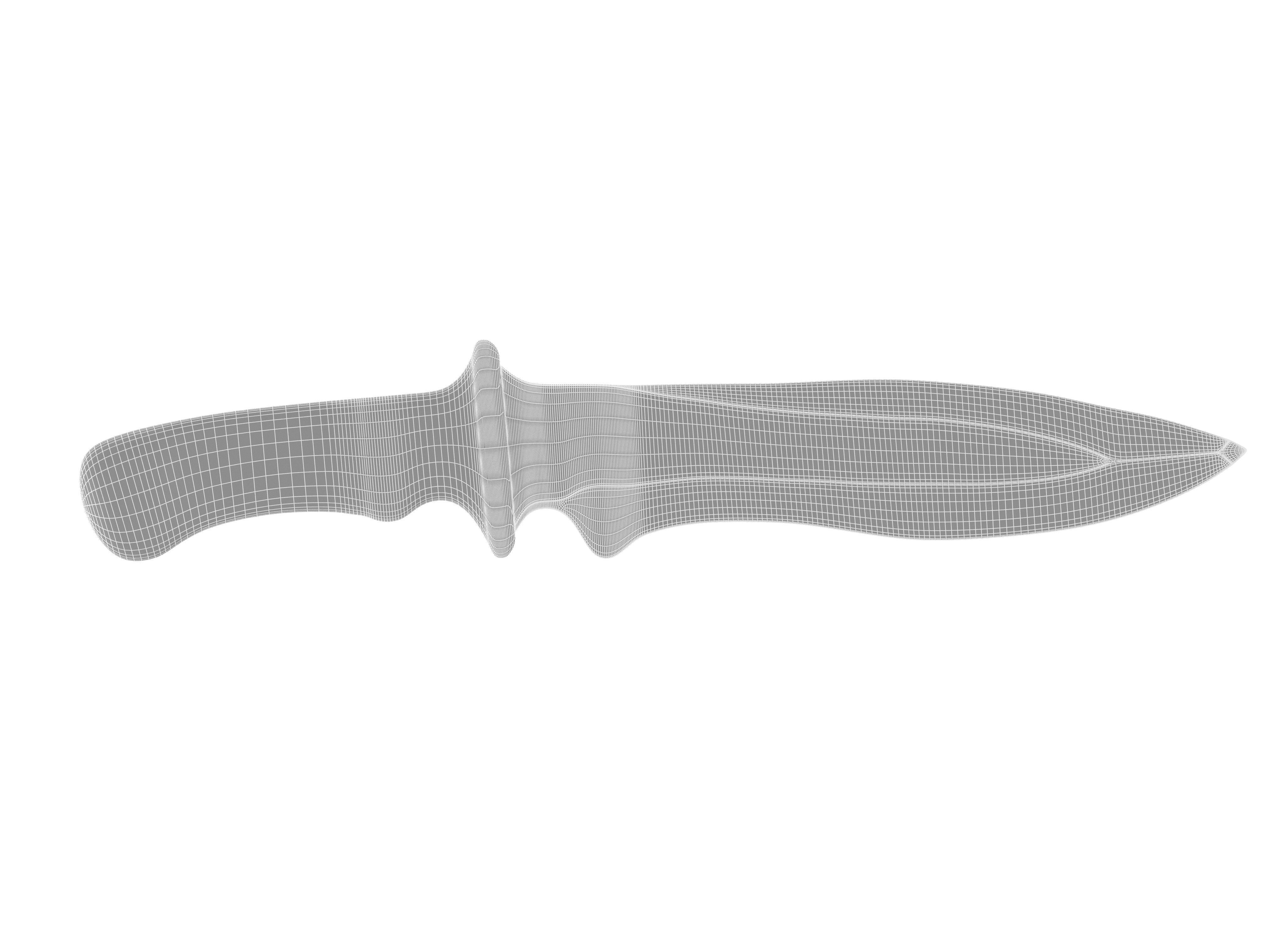 battle knife v2 3D model_2