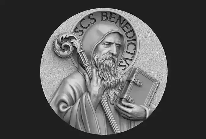 Saint Benedict Medallion 2 3D print model