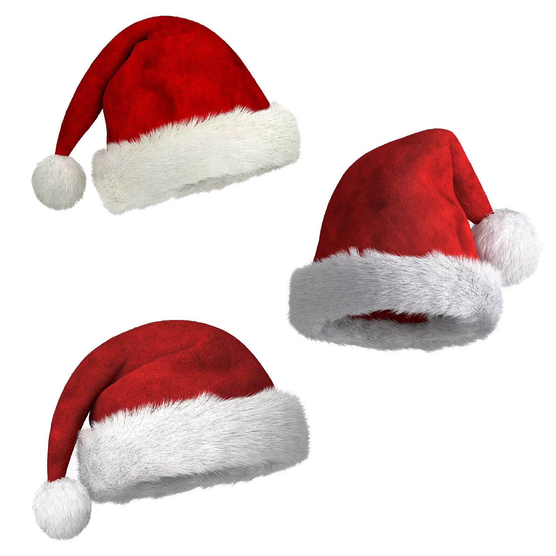 Christmas Hat Set 3D model