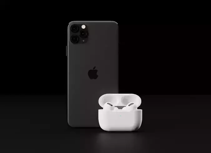 iPhone 11 All Models And Colors With AirPods Pro Collection 