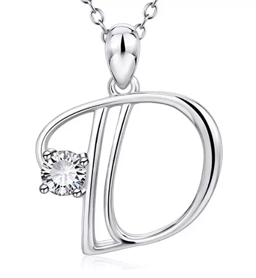 Alphabet D Necklace 3D print model_0