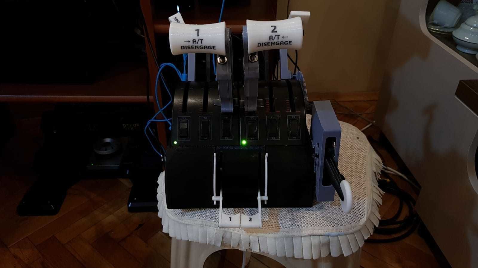 Saitek Throttle Quadrant  Box With Start Levers - Dual 3D print model_7
