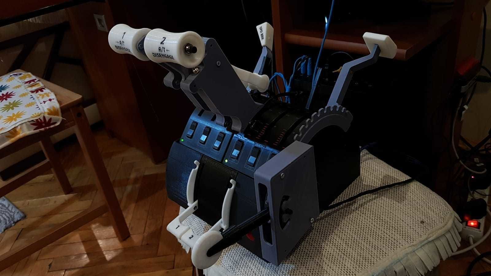 Saitek Throttle Quadrant  Box With Start Levers - Dual 3D print model_5
