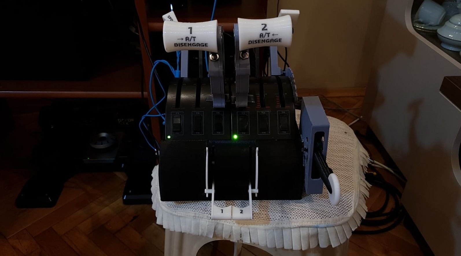 Saitek Throttle Quadrant  Box With Start Levers - Dual 3D print model_2