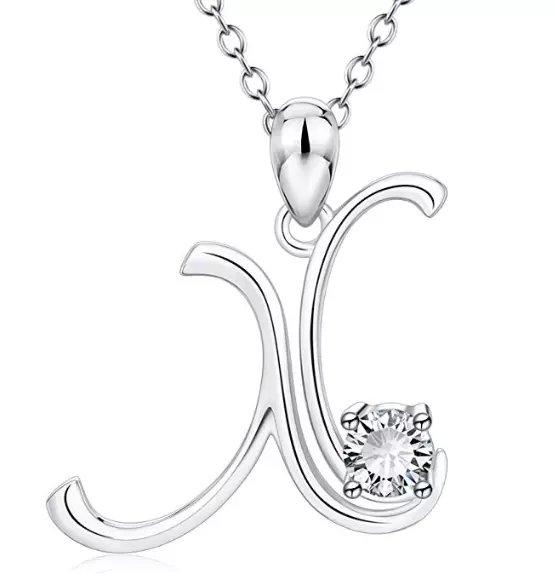 Alphabet X Necklace 3D print model_0