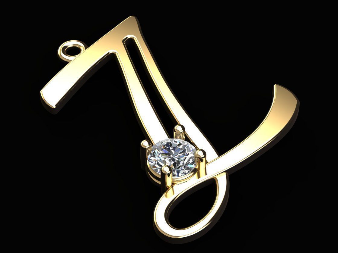 Alphabet Z Necklace 3D print model_2