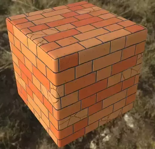 Brick texture 3D model
