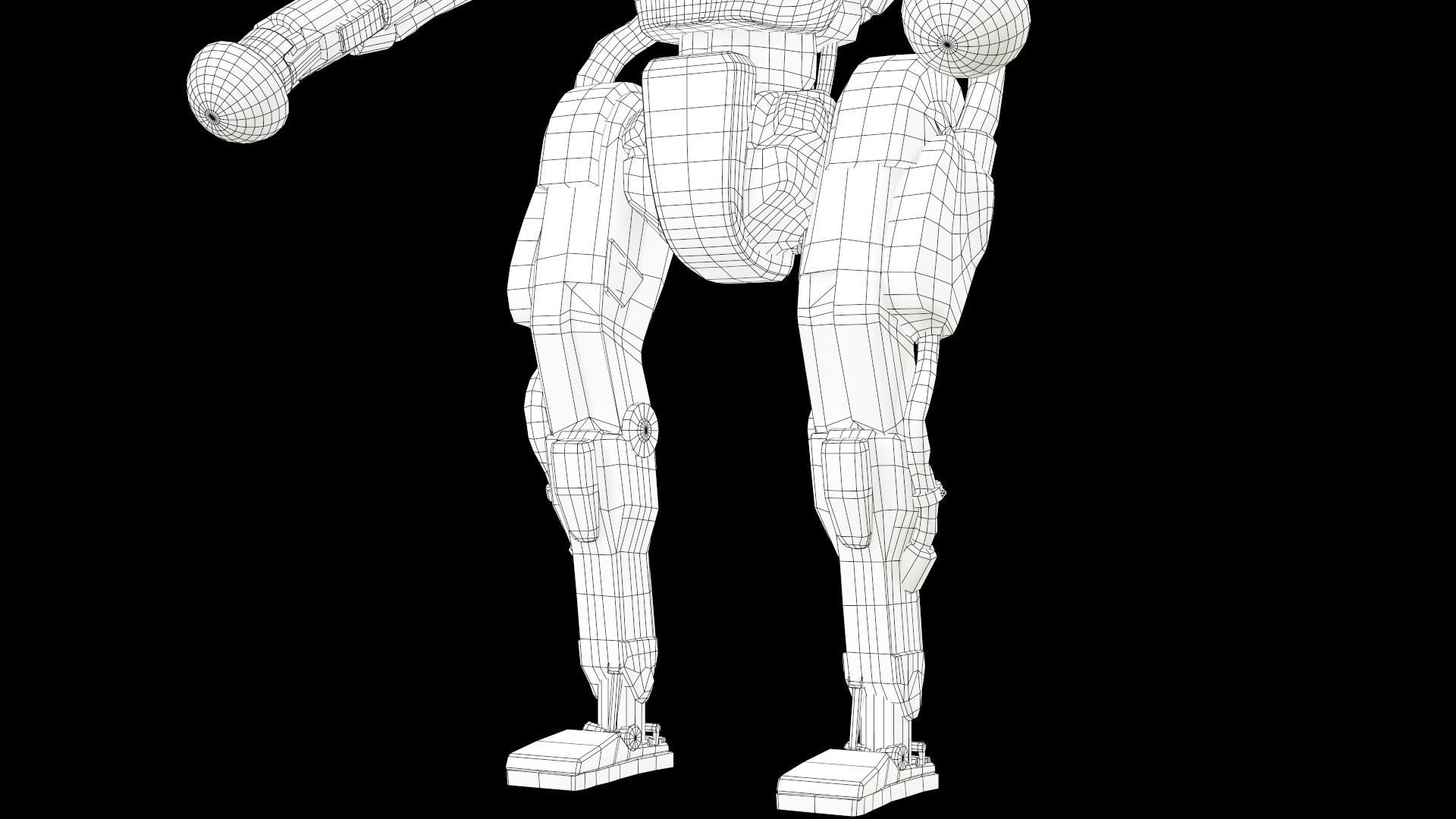 Atlas Robot Boston Dynamics Low-poly 3D model_21