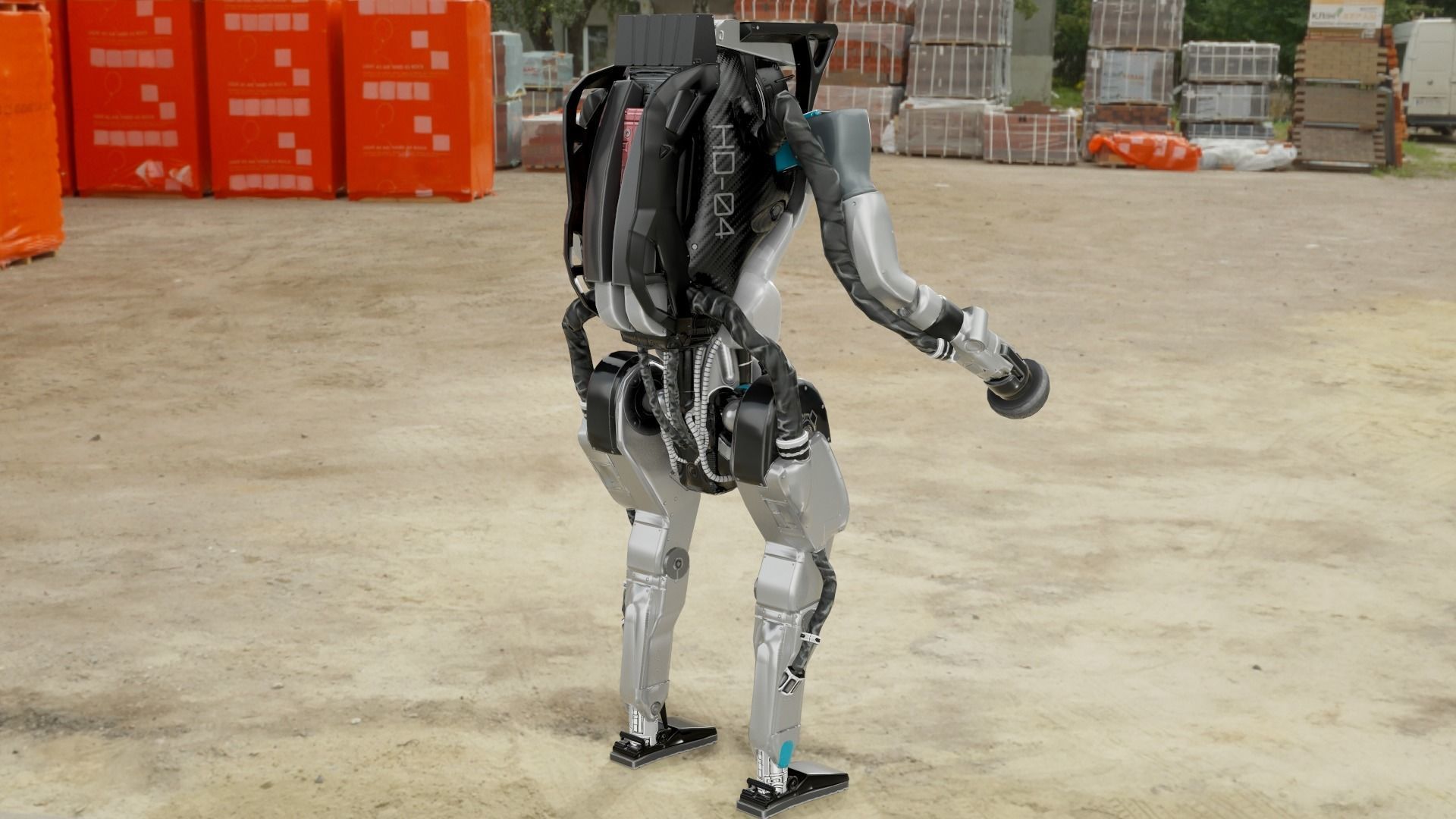 Atlas Robot Boston Dynamics Low-poly 3D model_2