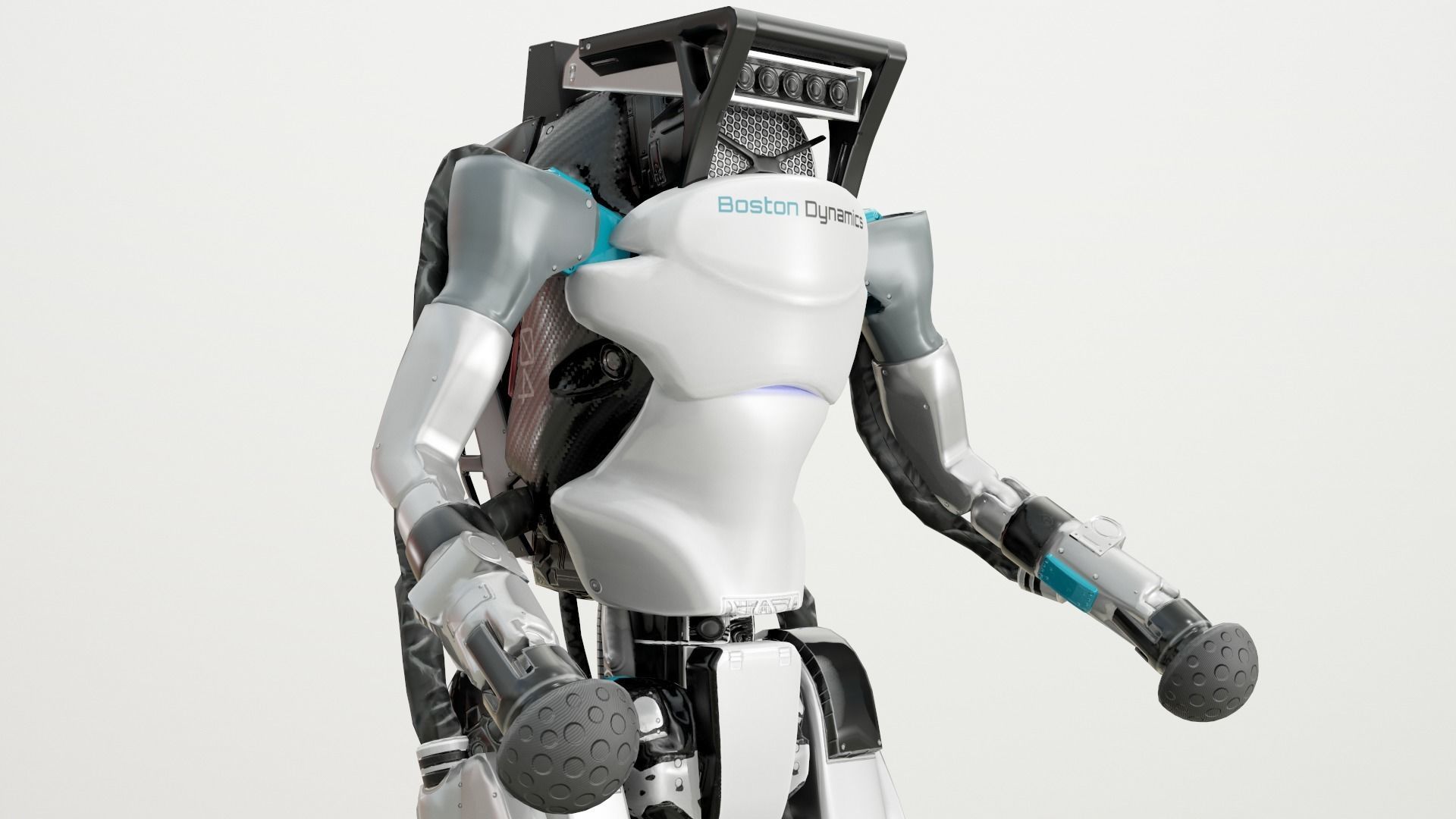 Atlas Robot Boston Dynamics Low-poly 3D model_9