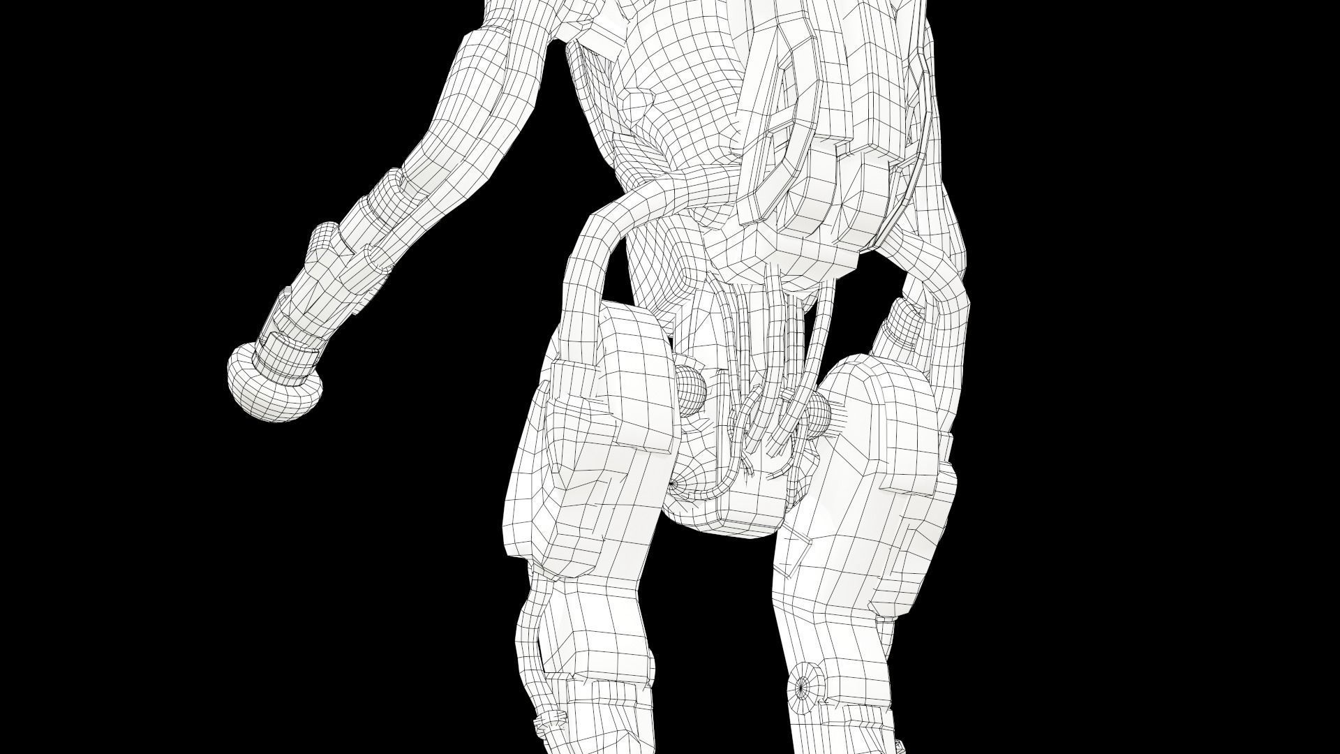 Atlas Robot Boston Dynamics Low-poly 3D model_14