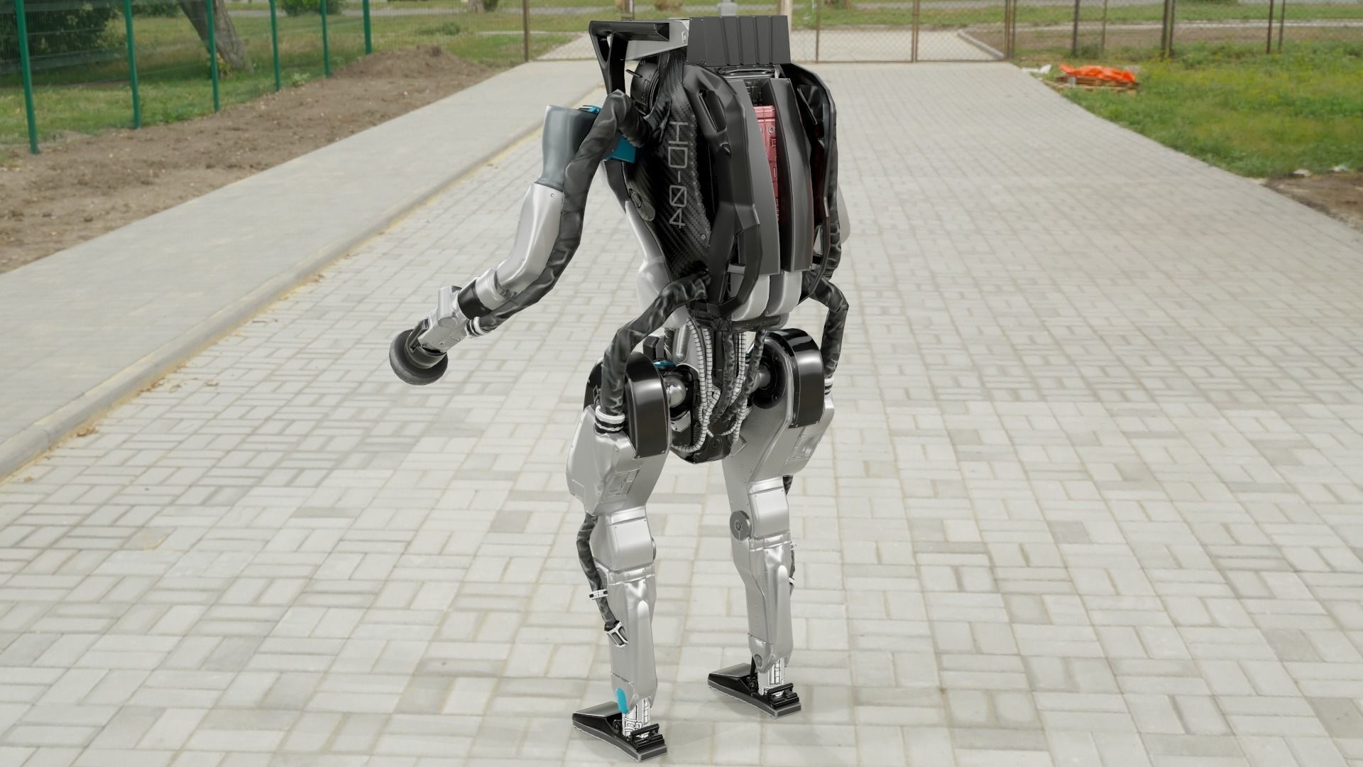 Atlas Robot Boston Dynamics Low-poly 3D model_4