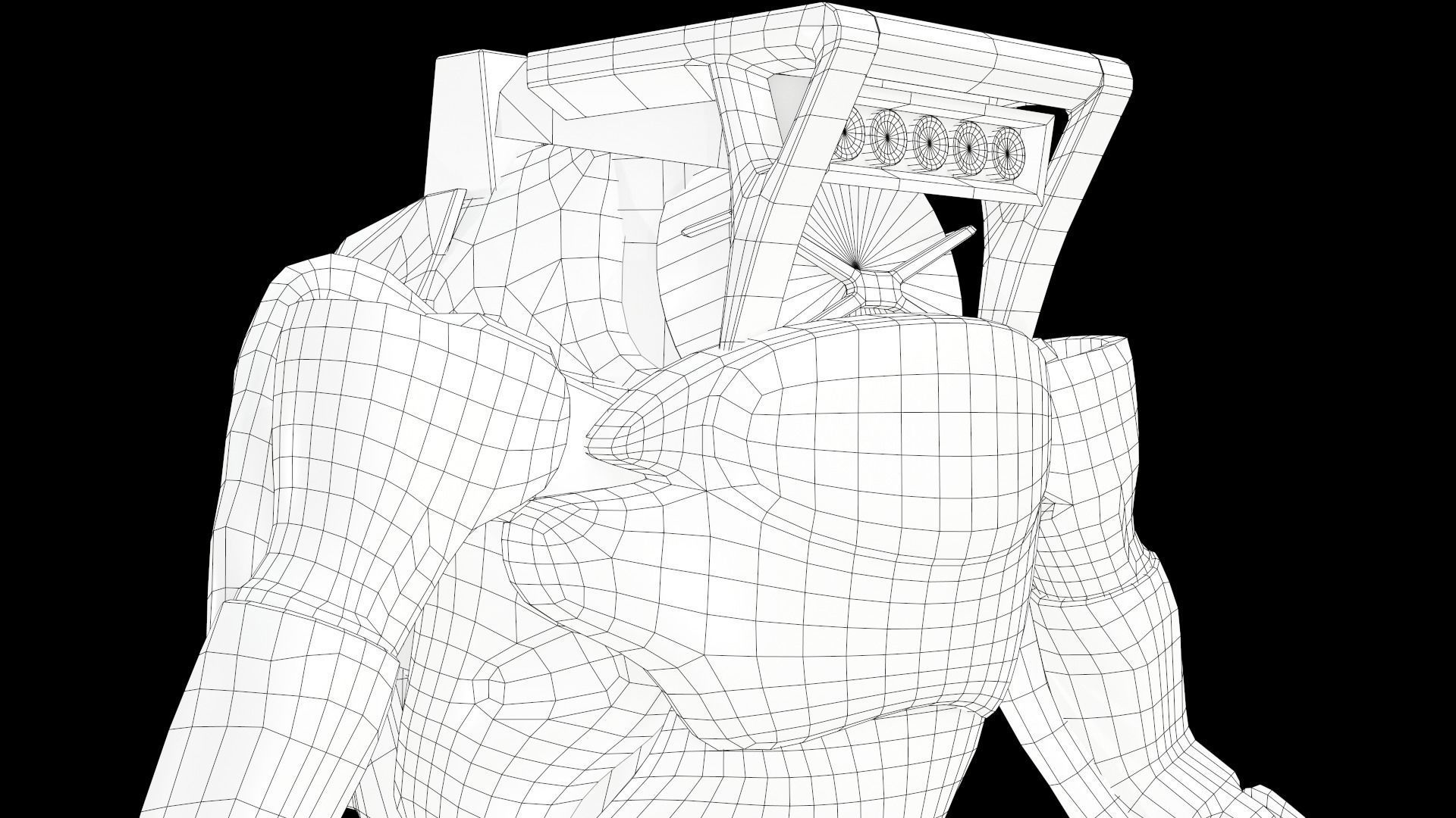 Atlas Robot Boston Dynamics Low-poly 3D model_20