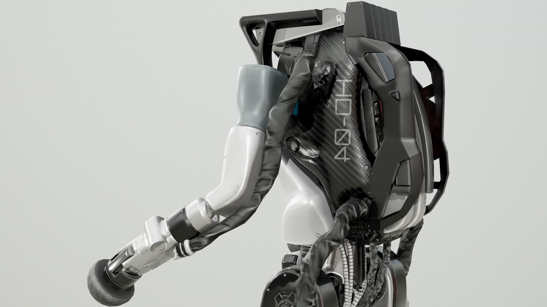 Atlas Robot Boston Dynamics Low-poly 3D model_7