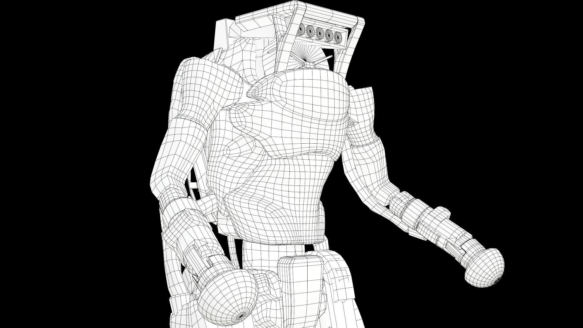 Atlas Robot Boston Dynamics Low-poly 3D model_19