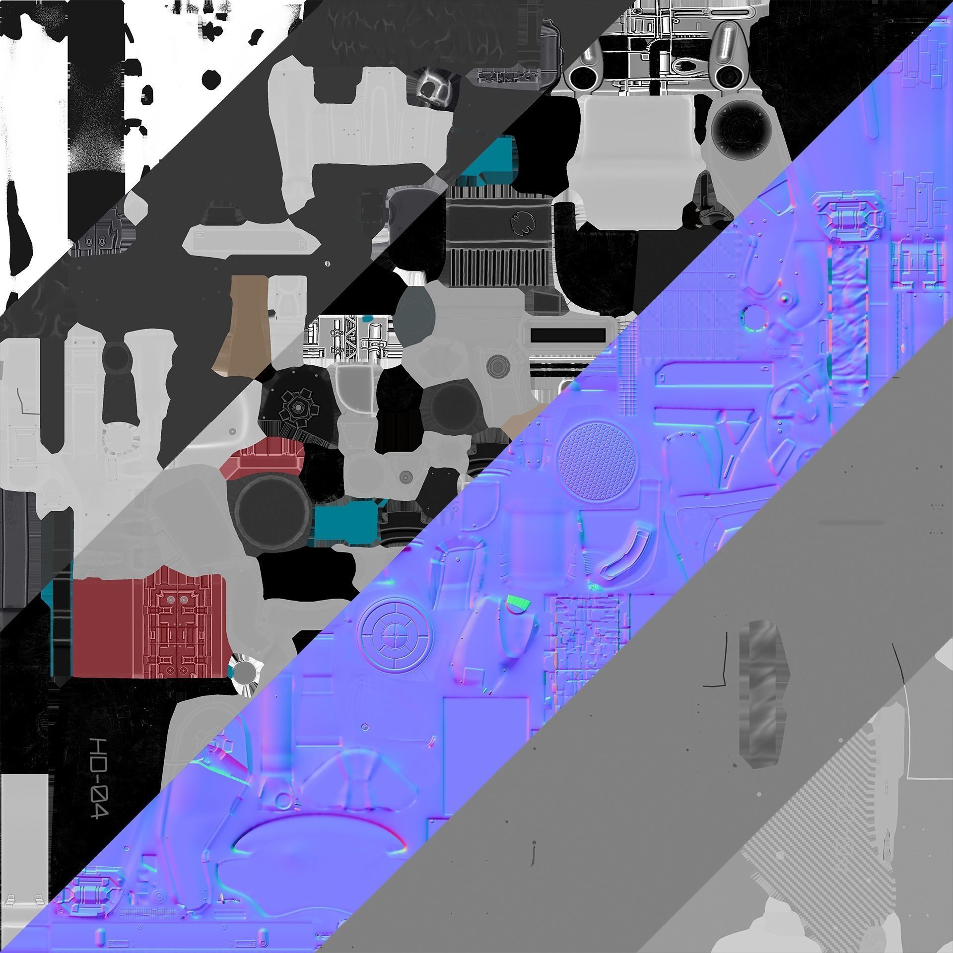 Atlas Robot Boston Dynamics Low-poly 3D model_24