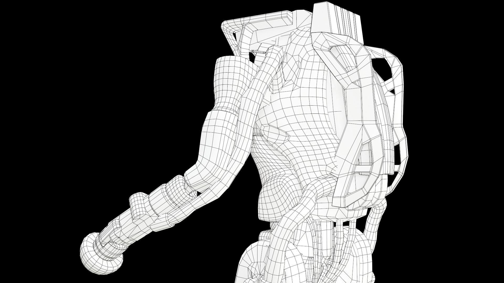 Atlas Robot Boston Dynamics Low-poly 3D model_17