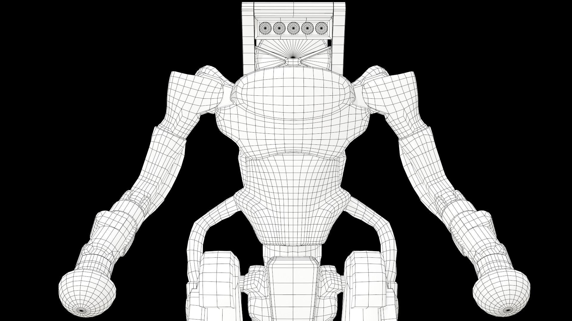 Atlas Robot Boston Dynamics Low-poly 3D model_16