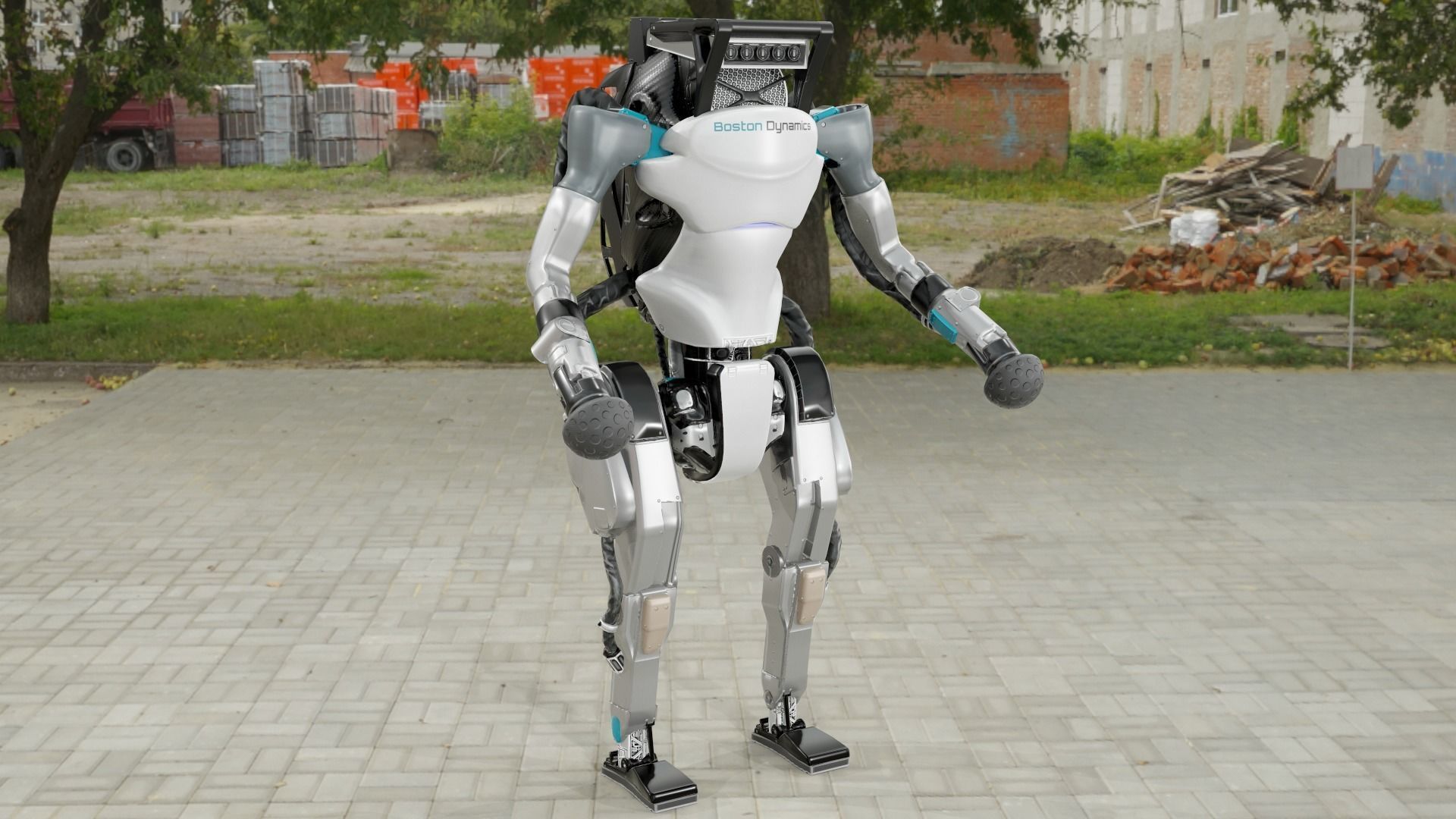 Atlas Robot Boston Dynamics Low-poly 3D model_3