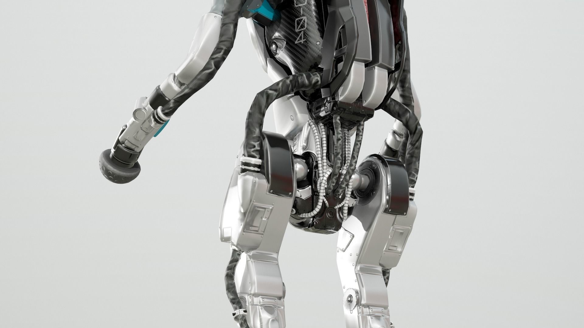 Atlas Robot Boston Dynamics Low-poly 3D model_13