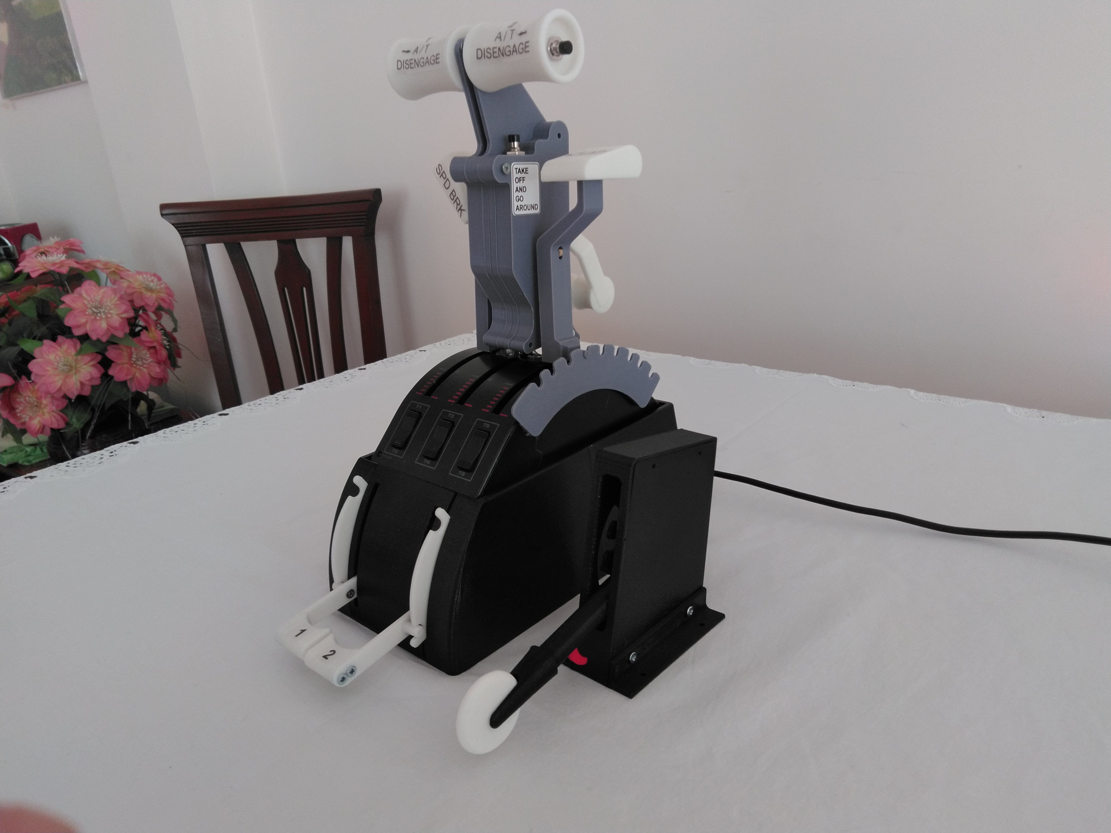 SAITEK THROTTLE QUADRANT BOX WITH START LEVERS 3D print model_5