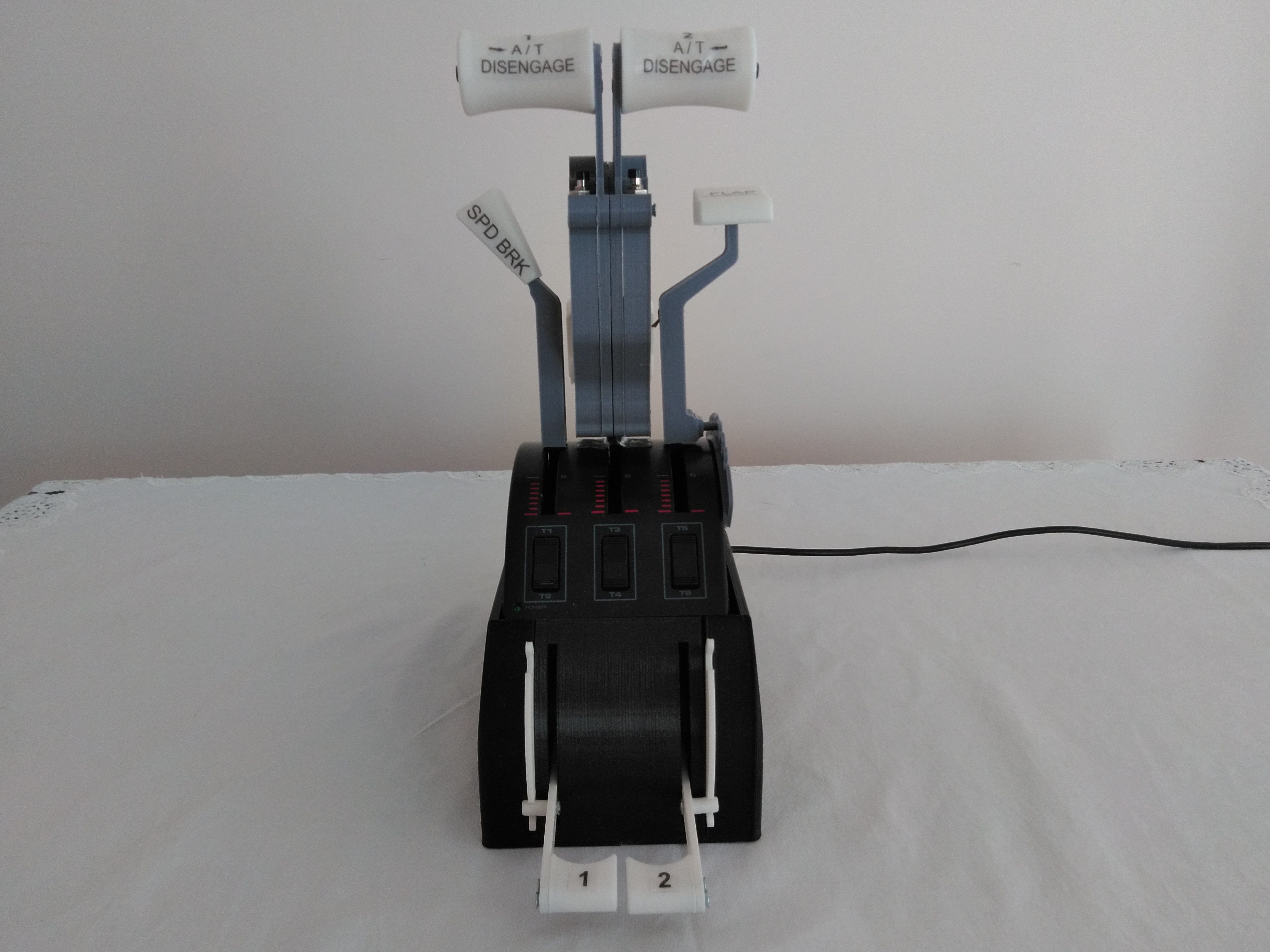 SAITEK THROTTLE QUADRANT BOX WITH START LEVERS 3D print model_12