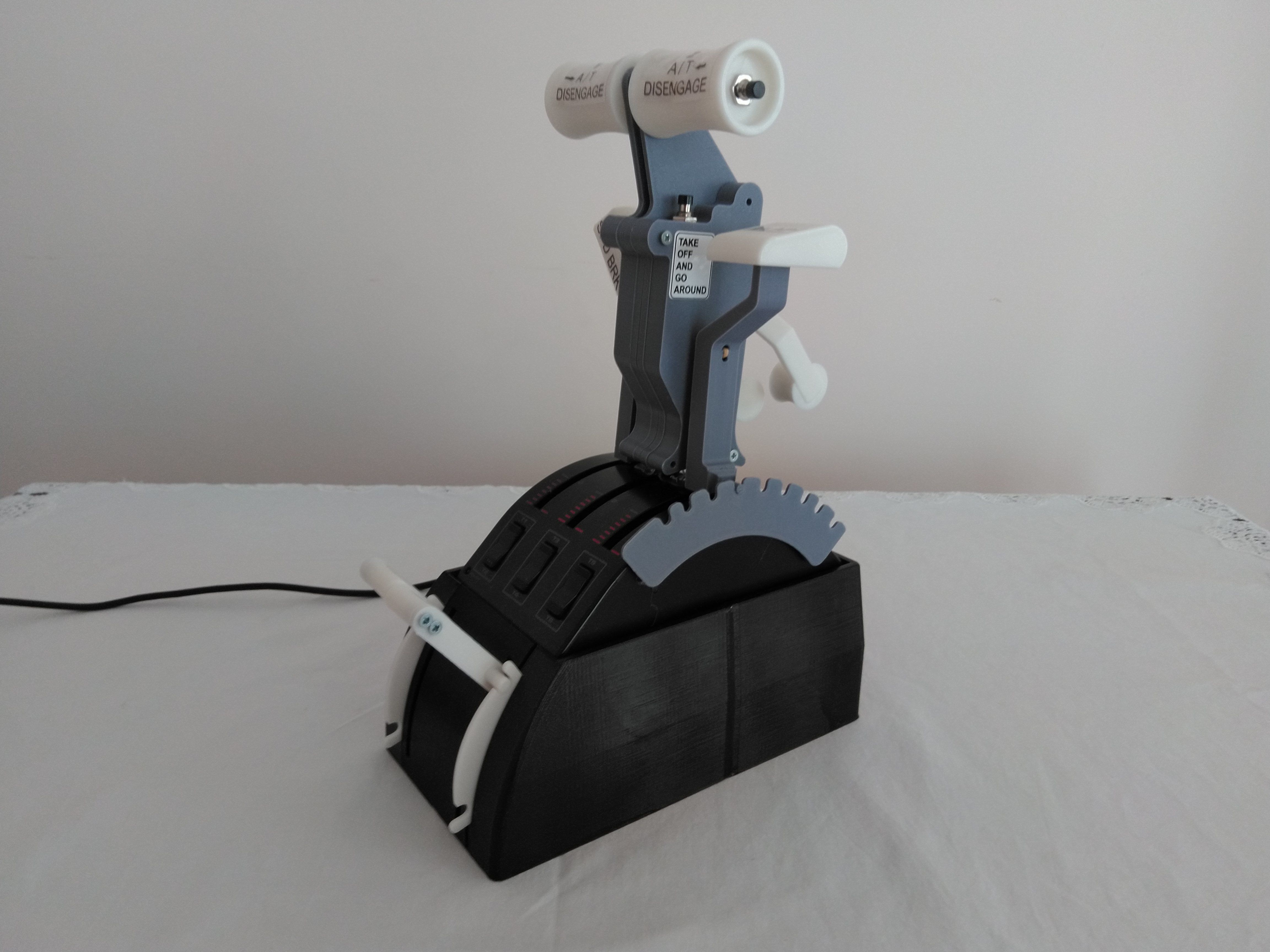 SAITEK THROTTLE QUADRANT BOX WITH START LEVERS 3D print model_2