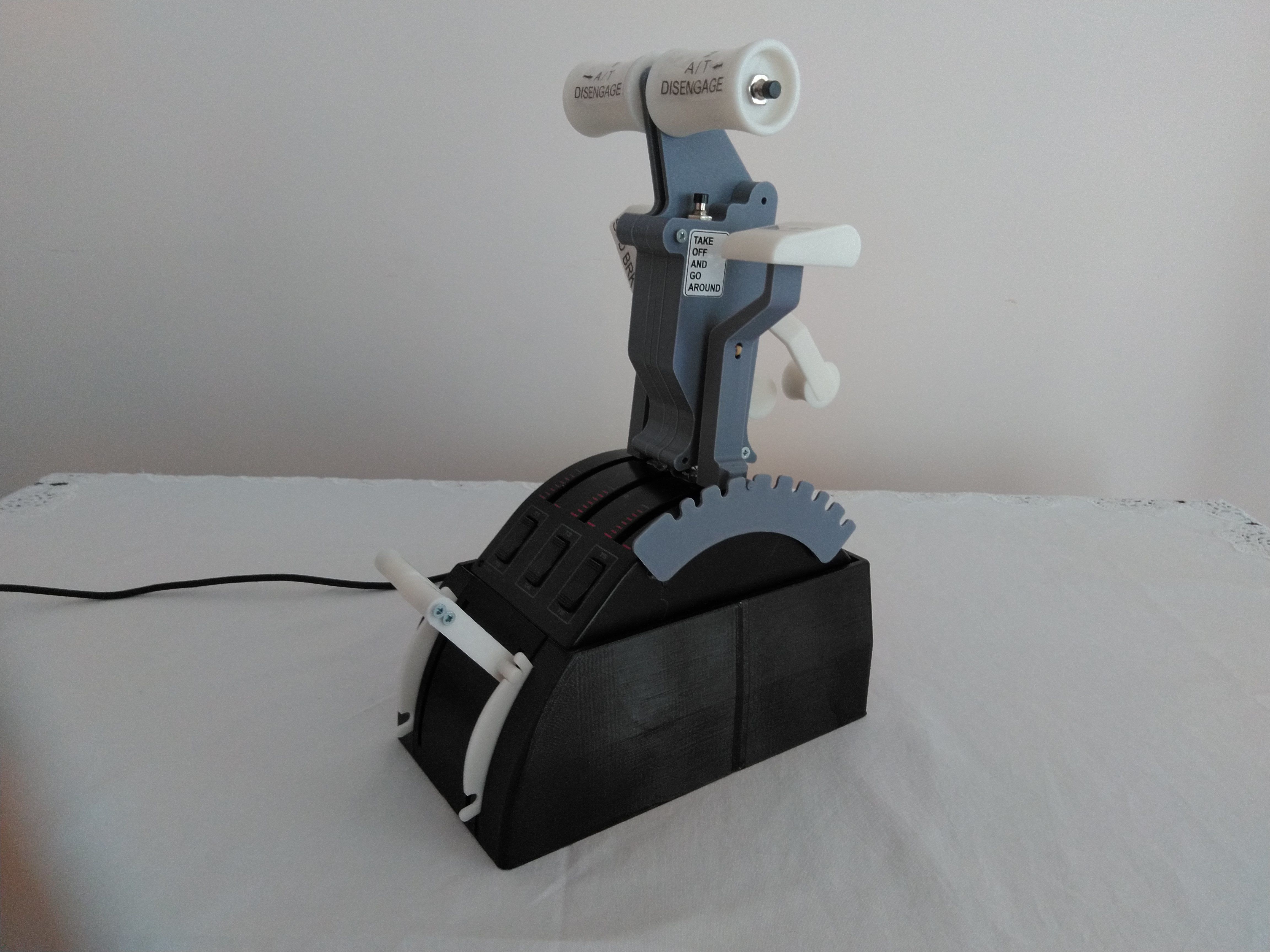 SAITEK THROTTLE QUADRANT BOX WITH START LEVERS 3D print model_4