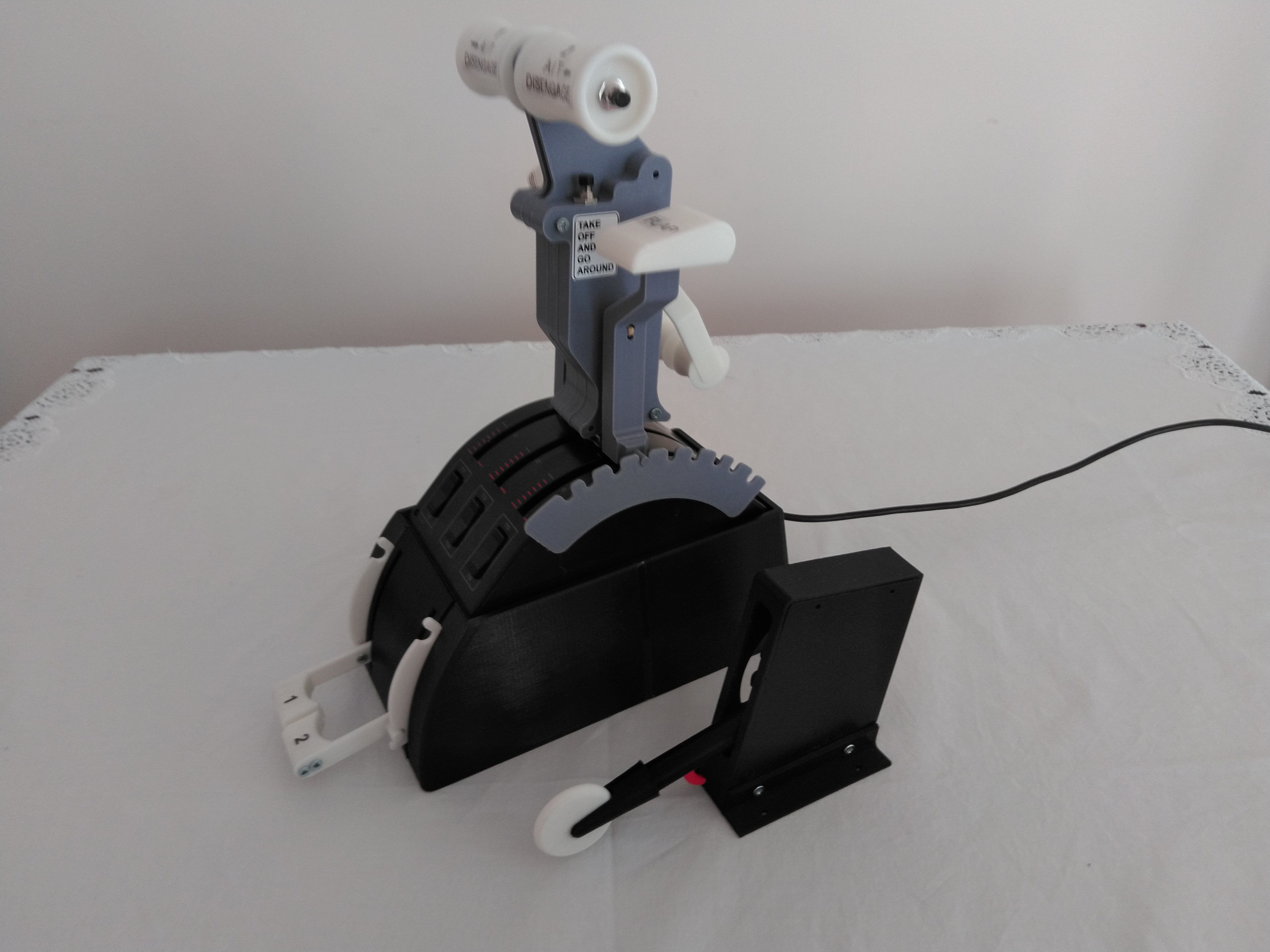 SAITEK THROTTLE QUADRANT BOX WITH START LEVERS 3D print model_14