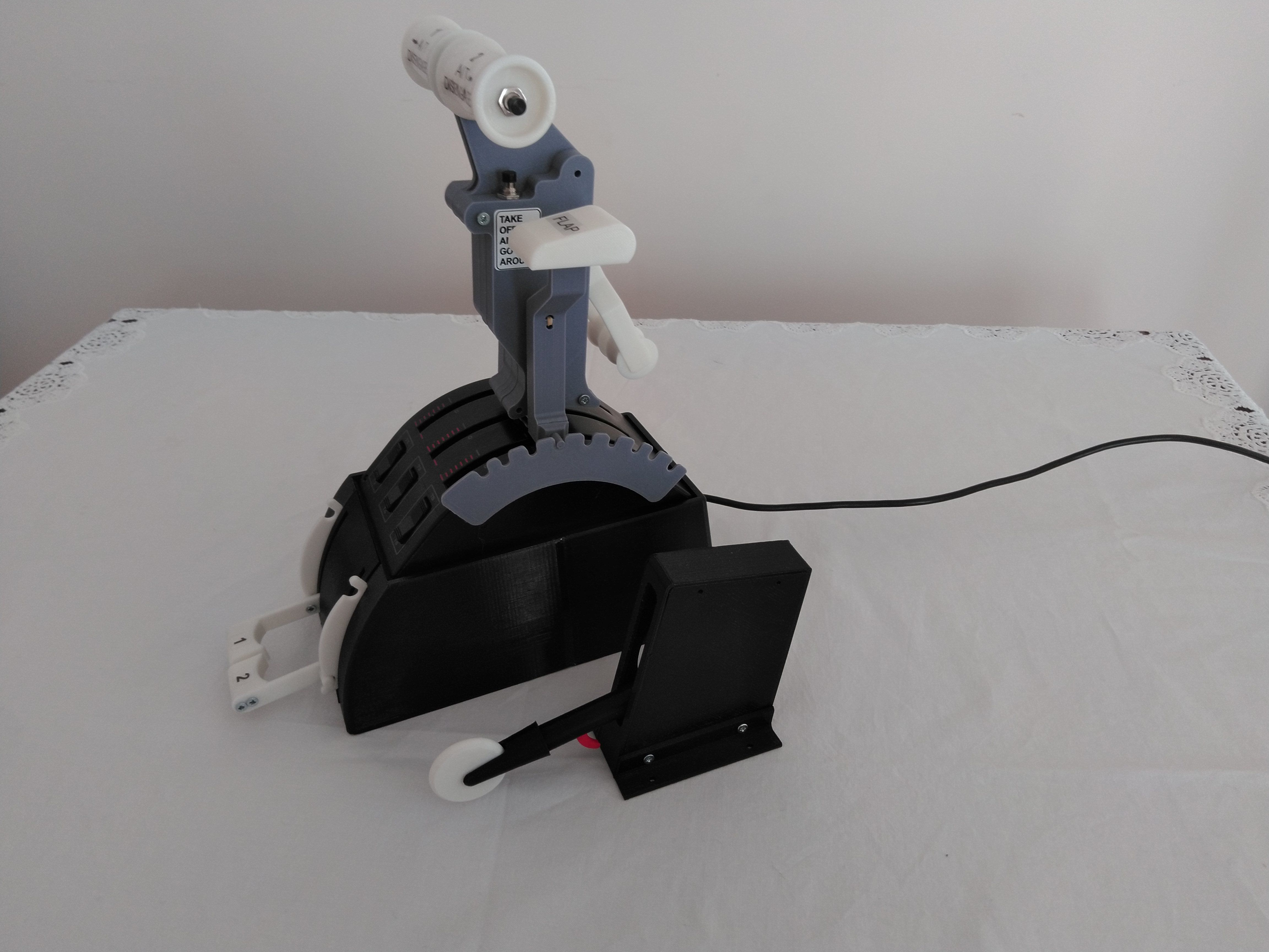 SAITEK THROTTLE QUADRANT BOX WITH START LEVERS 3D print model_13