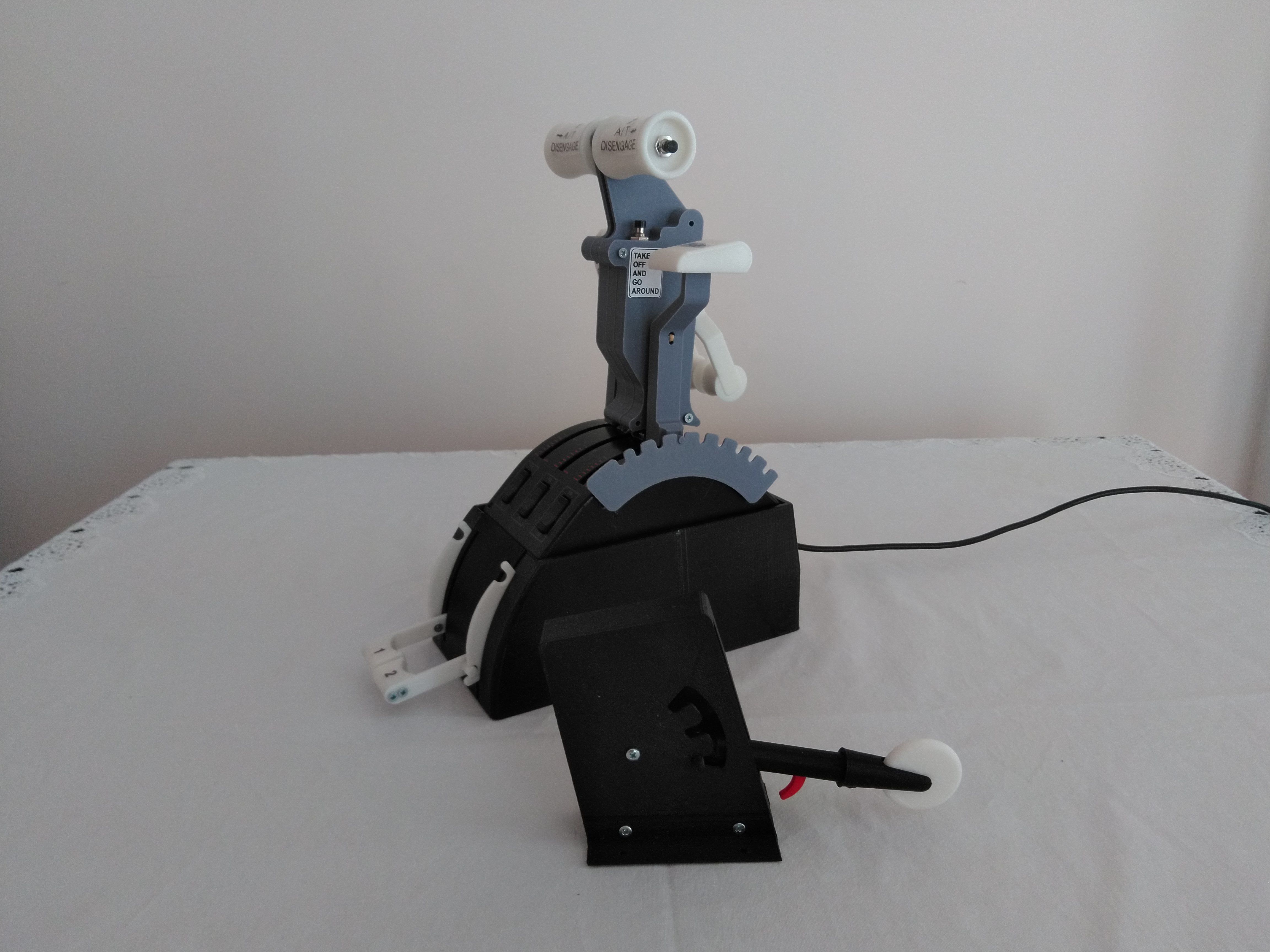 SAITEK THROTTLE QUADRANT BOX WITH START LEVERS 3D print model_15