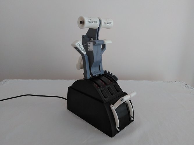 SAITEK THROTTLE QUADRANT BOX WITH START LEVERS 3D print model