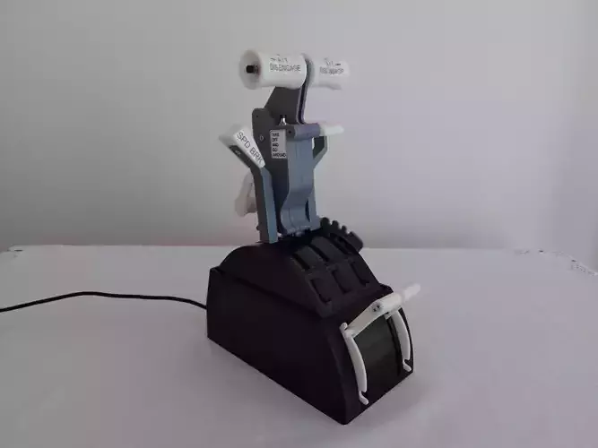 SAITEK THROTTLE QUADRANT BOX WITH START LEVERS 3D print model