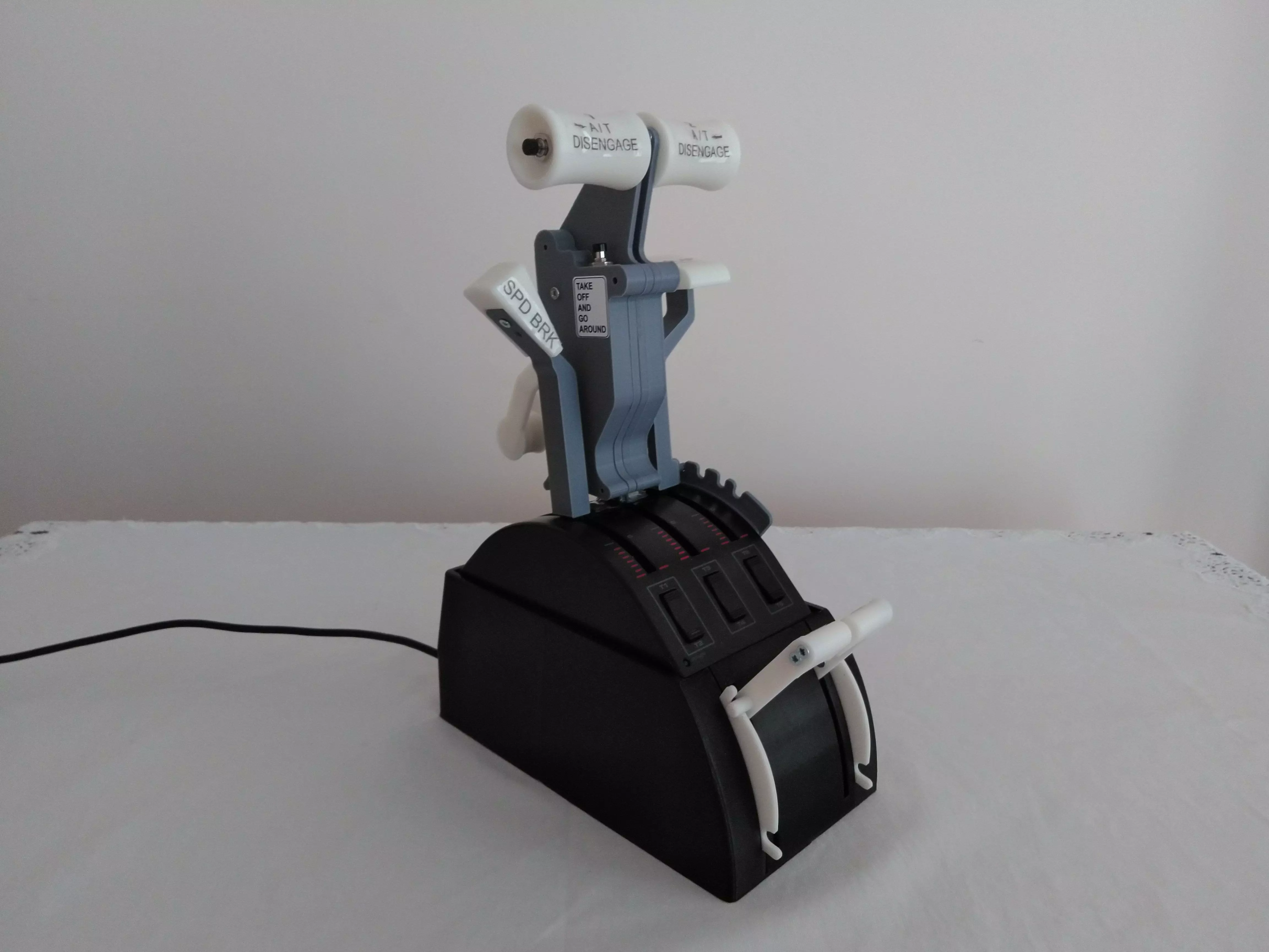 SAITEK THROTTLE QUADRANT BOX WITH START LEVERS 3D print model_0