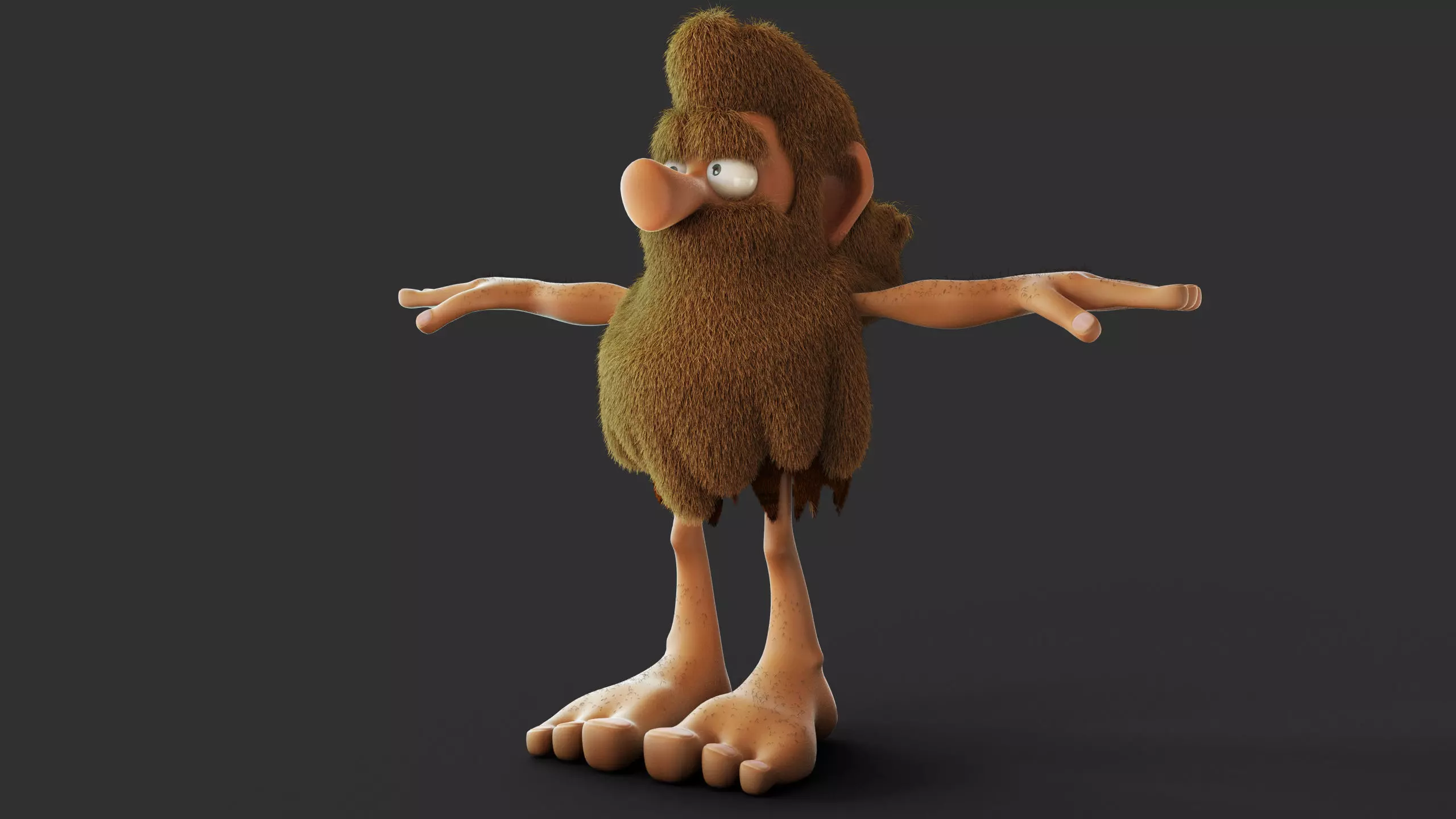 Caveman Low-poly 3D model