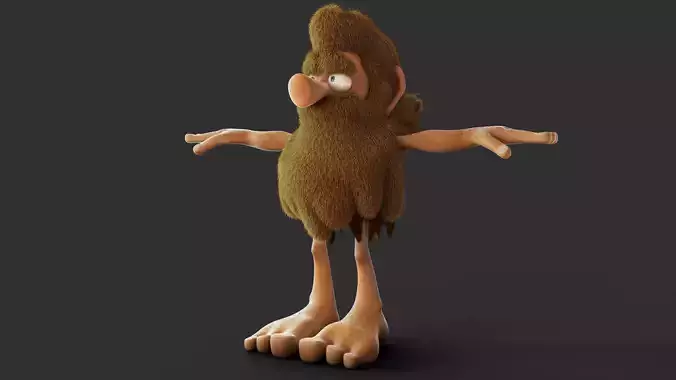 Caveman Low-poly 3D model