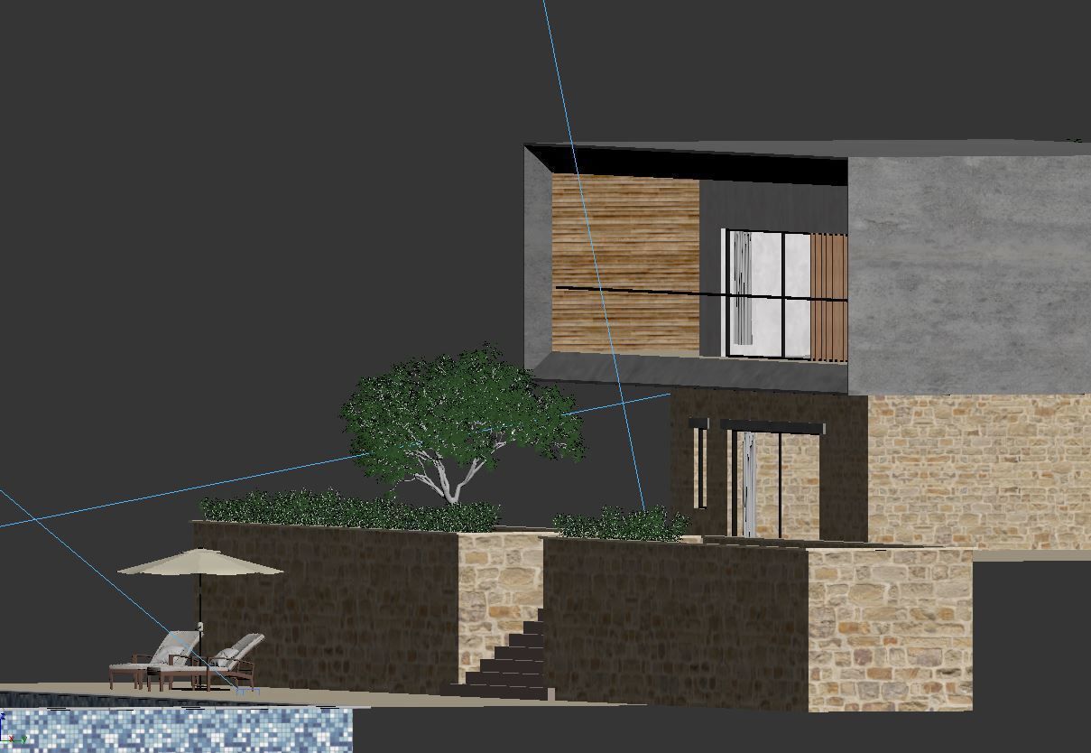 Exterior House Scene 3D model_10