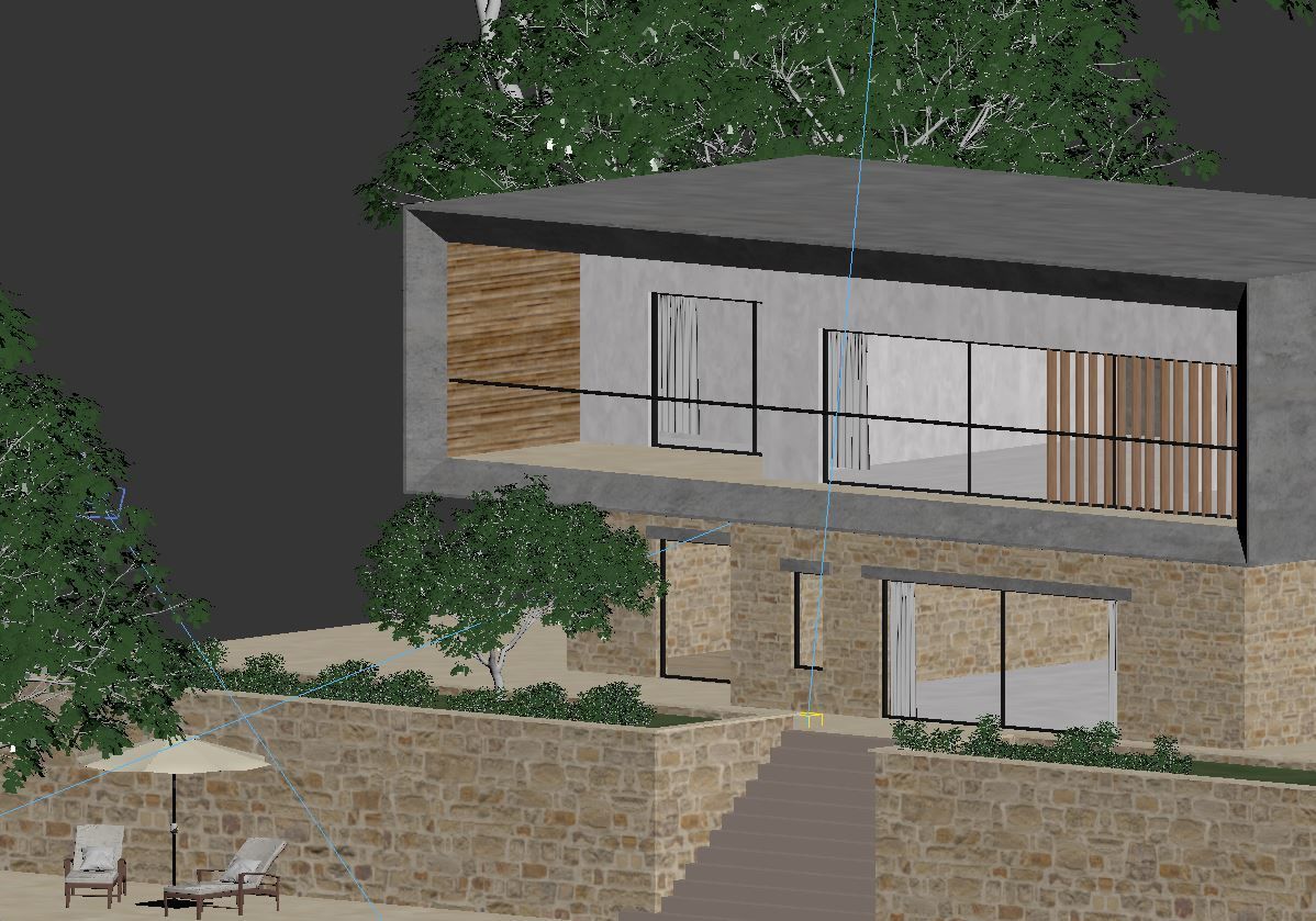 Exterior House Scene 3D model_7