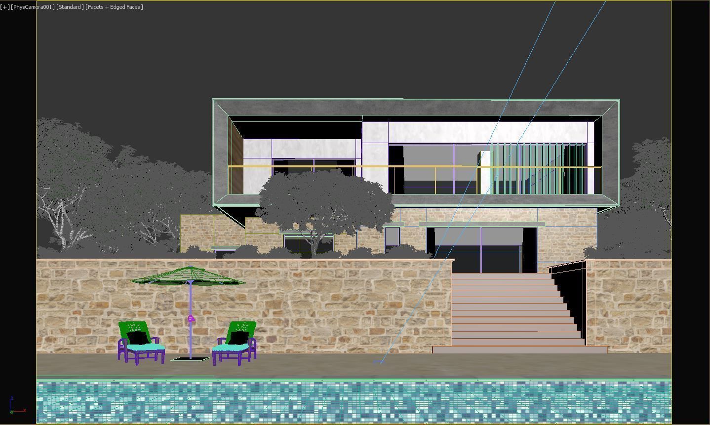 Exterior House Scene 3D model_5