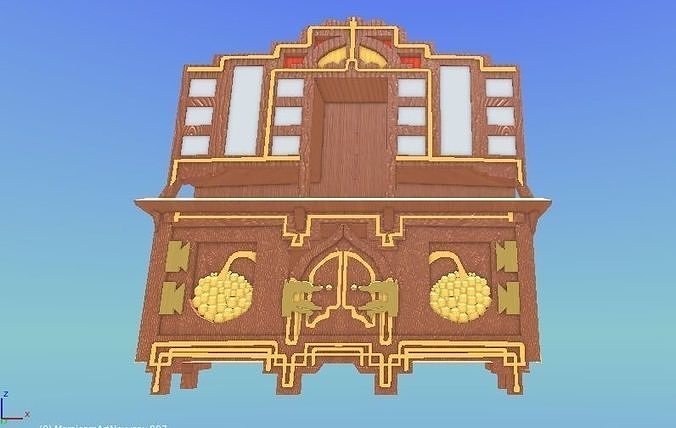 Art Deco Marajoara Mobile 1 Free low-poly 3D model