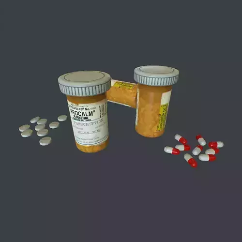 PillsBottle pill bottle Low-poly 3D model