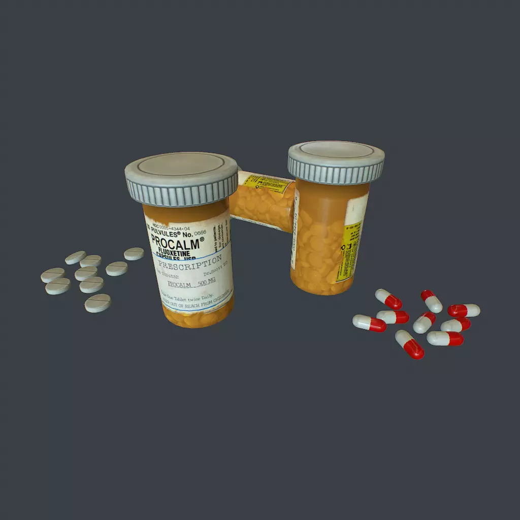 PillsBottle pill bottle Low-poly 3D model